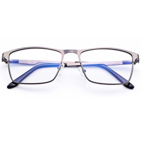 YIMI Mens Blue Light Glasses Men Computer Gaming BlueLight Blocking Glasses Metal Anti Eyestrain Clear Lens Eye Protection Everyday Protection