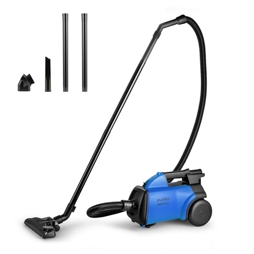 EUREKA Mighty Mite Powerful Corded Canister Vacuum Cleaner for Carpet and Hard Floor, Lightweight Bagged Vacuum Cleaner Perfect for Pet Owners, Blue,