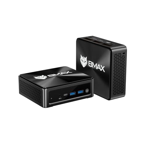 BMAX B5A Pro Mini PC, AMD Ryzen 7 5825U (8C-16T, bis zu 4.5Ghz),16GB DDR4 512GB NVMe SSD Mini Computer Desktop PC mit W11 Pro Home Office | 4K Triple