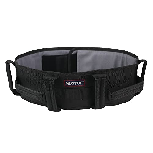 MDSTOP Gait Belt with Padding Handles, Safety Transfer Belt for Seniors and Unsteady Person, with Quick Release Buckle, Bed to Wheelchair Transfering,
