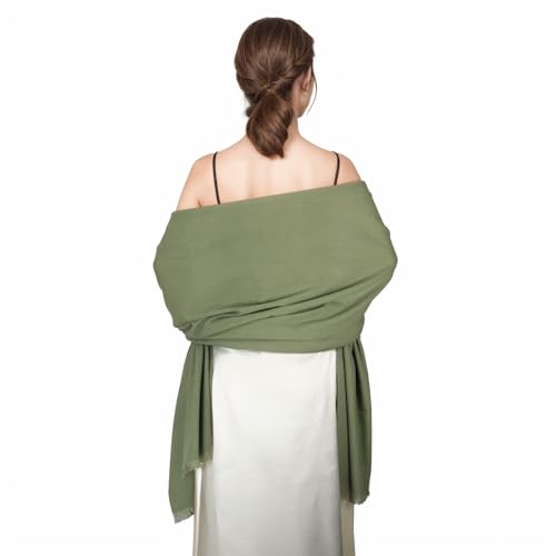 RUI VTRON Shawl Wraps for Women Pashmina Shawls and Wraps for Evening Dresses Large Soft Scarf Winter Scarf Wedding Shawl… Green