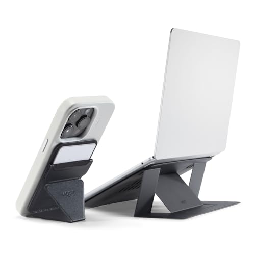 MOFT Magnetic Wallet Stand Jet Black & Invisible Laptop Stand fits 13"+ Tablets & 15"+ Laptops Jet Black