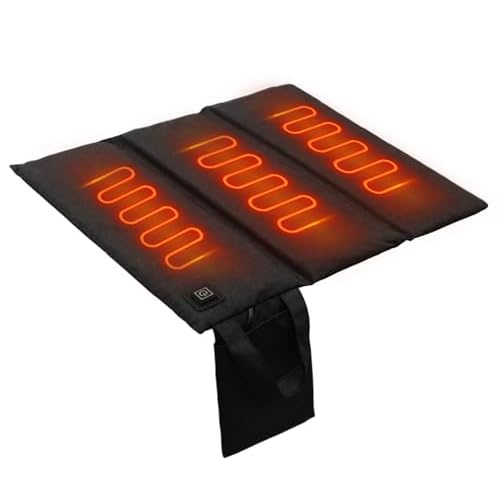 Seat Cushion Foldable Seat Cover Pads Stadium Seats for Office Outdoor Camping Hiking (Black)