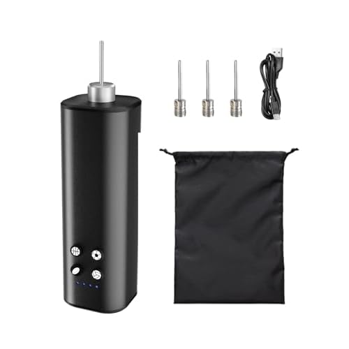 YANTU Ball Pump Electric Cordless Basketball Pump Kit - Portable Air Pump for Sports Balls, Football Volleyball Rugby Ball Inflator - Compact Car Tire