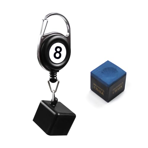 Scott Edward Snooker Chalk Holder Pen Table Chalk Magnetic Pool Cue Chalk Holder Stainless Steel Billiard Chalk Holders for Cue Sports Accessories Bil