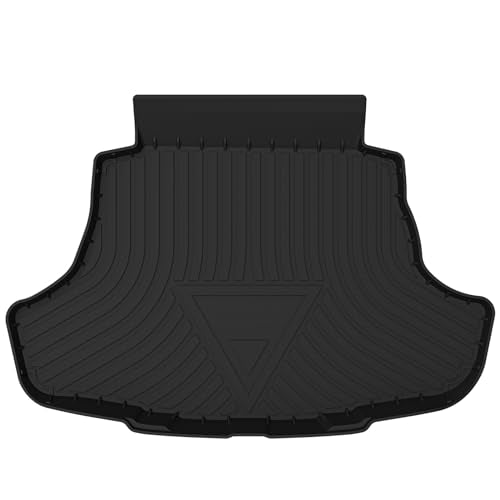 3W Cargo Liner Fit Toyota Camry 2018-2024, TPE All Weather Custom Fit Floor Liner, 1st and 2nd Row Floor Mats and Trunk Mat, Black 6. Camry|18-24|Carg