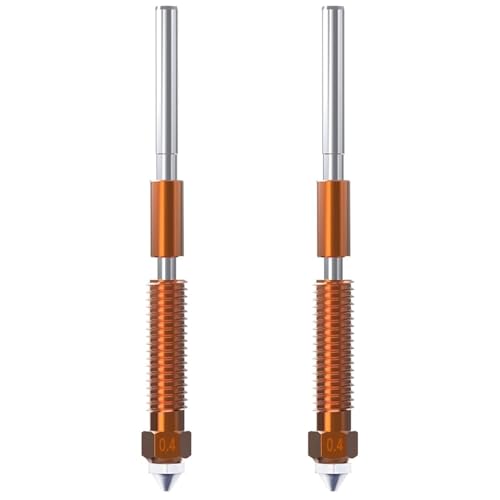 K1C Nozzle, 2 PCS Unicorn Quick-Swap 0.4mm Nozzle Kit Copper Alloy and Hardened Steel Nozzle for Creality K1C, Ender 3 V3, Ender 3 V3 Plus 3D Printers