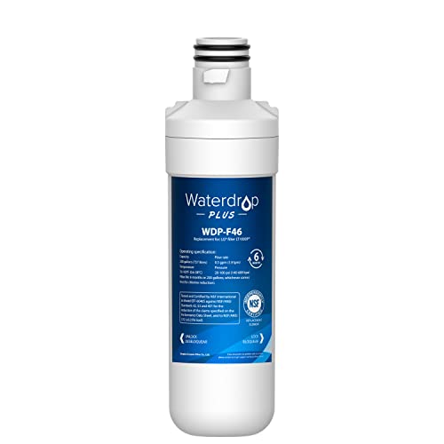 Waterdrop Plus ADQ747935 MDJ64844601 Refrigerator Water Filter, Reduce PFAS, Replacement for LG® LT1000P®, LT1000PC, ADQ747935, ADQ74793501, Kenmore