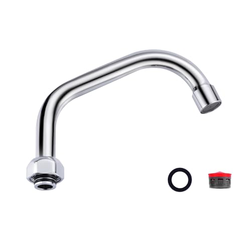 G3-4 Internal Thread Commercial Faucet Swivel Spout Replacement: iVIGA 6“ Add-on Swing Nozzle - Chrome Polished Spout Replacement For Commercial Kit