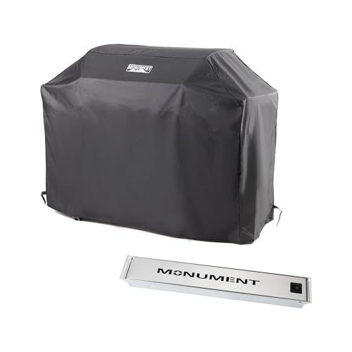 Monument Grills Heavy Duty 54-inches Gas BBQ Grill Cover 98475 for 4 Burner Grills and Stainless Steel Smoke Box 98457