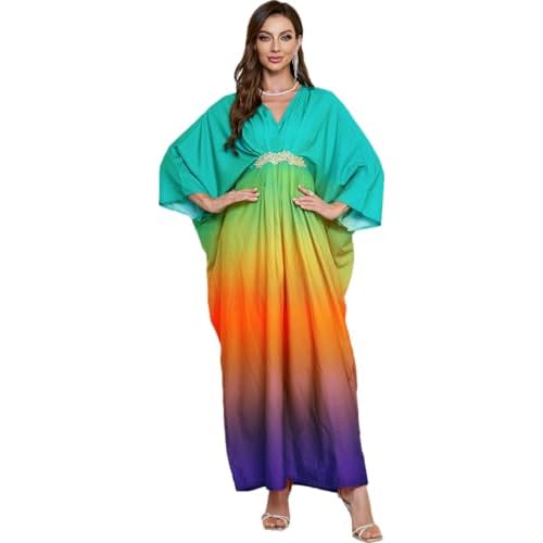 RanRui Women Beach Cover up Caftan Loungewear Swimsuit Cover Up Kaftan Dress 8765-23 One Size