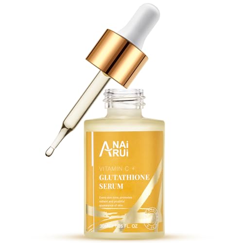 ANAiRUi Glutathion Serum mit Vitamin C und Niacinamid, Glutathione Skin Gesichtsserum für die Haut, Hydration, Targets dunkle Flecken und Hyperpigmen