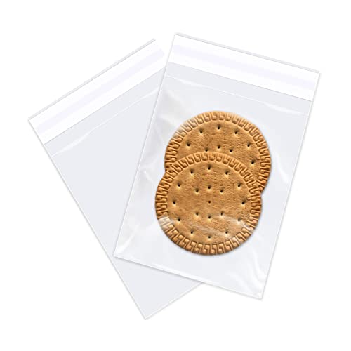 3" x 5" (100 Count) Clear Small Cellophane Bags - Self Sealing Cello Plastic Poly Bags- for Photo, Jewely, Bakey, Treats, Candies 3" x 5" 100 Pack