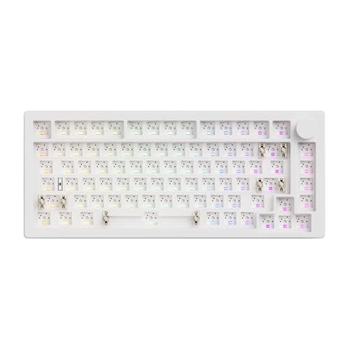 MONSGEEK M1 V5 VIA Mechanisches Tastatur-Kit, Gaming-DIY-Barebones-Kit, Benutzerdefinierte mechanische Tastatur (US -Layout, weiß)
