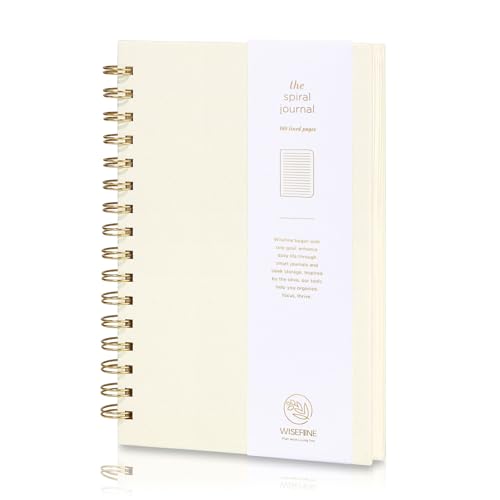 Spiral Journal Notebook with 160 Lined Pages – Hardcover Writing Journal with Gold Twin-Wire Binding, A5 College Ruled Notebooks for Work, School, T