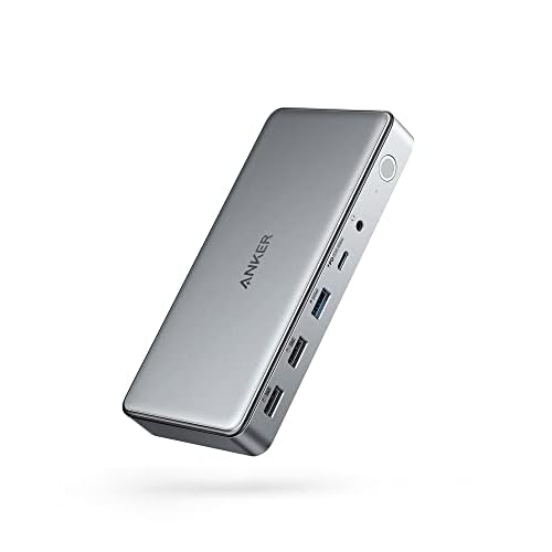 Anker 10-in-1 USB C Docking Station, Displaylink Docking Station with Dual HDMI and DisplayPort for Windows Laptops, MacBook Air-Pro 13-16 inch and Mo