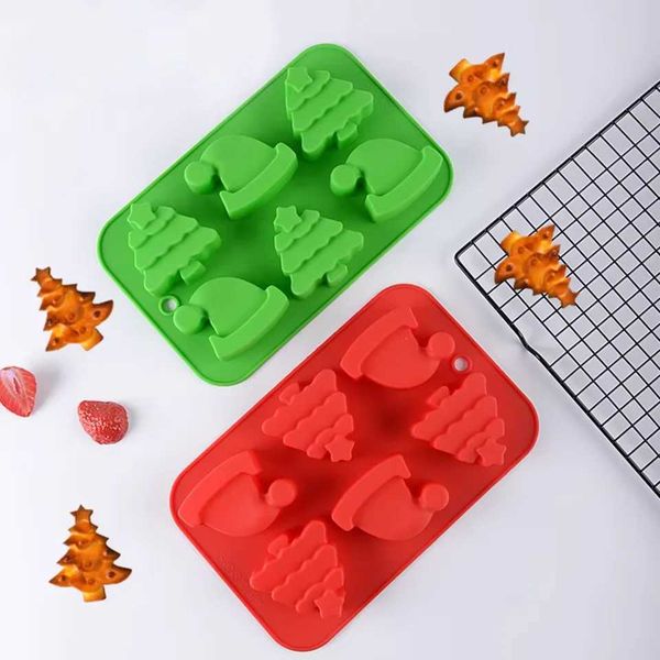 DIY Silicone Christmas Baking Mold Xmas Tree Santa Claus Snowman Shaped Candy Cookie Chocolate Cake Bakeware Tool Molds Z250116