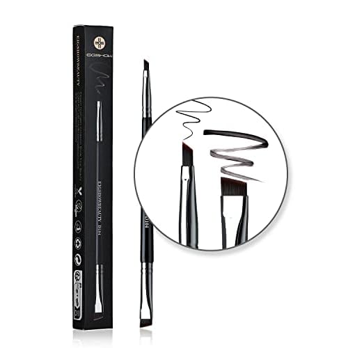EIGSHOW Eyebrow Brush & Eyeliner Brush, Double Ended Makeup Brush, Angled Eyebrow Brush, Ultra Fine Eyeliner Brush(D104)