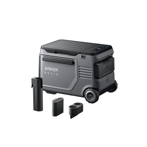 Anker SOLIX EverFrost 2 40L Cooler with Road Trip Kit, 42 qt Car Refrigerator, Electric Cooler with 288Wh Battery, Powered by AC-DC or Solar, for Camp