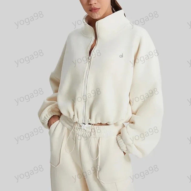 Women Sweater Yoga Outft alSweater Two Piece Autumn Winter Thick coat Wide Leg Pants Jogger alSet Gym Tracksuit