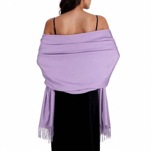 Women Winter Scarf Pashmina Shawls and Wraps for Evening Dresses Shawls for Women Wedding Lavender