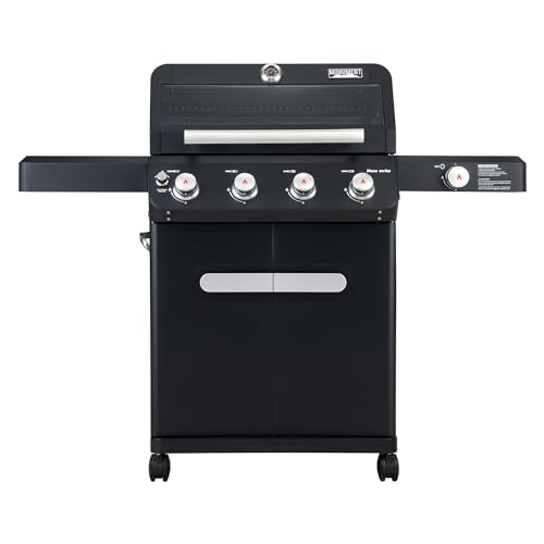 Monument Grills 4+1 Outdoor Barbecue Stainless Steel 4 Burners & 1 Side Burner Propane Gas Grill, 52,000 BTU Patio Garden Barbecue Grill with Knob Con