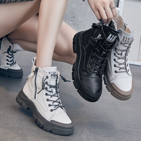 for Leather Women 2023 Sports Female Designer Shoes Flats Platform Heels Rubber Women&#039;s Ankle Boots eba0 Platm &#039;s