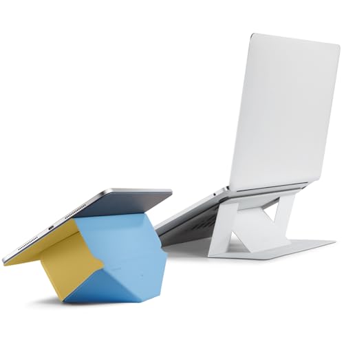 MOFT Dynamic Folio Case for iPad mini Panna Cotta & Invisible Laptop Stand fits 7-11" Tablets & 11-14" Laptops Misty Cove