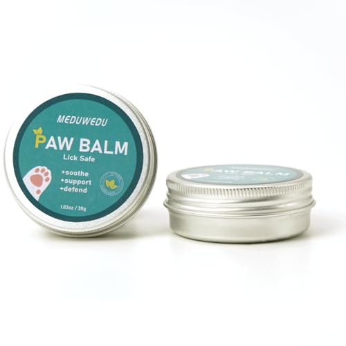2-Pack Dog Paw Balm - 60g Natural Paw Cream for Dogs & Cats | Beeswax, Coconut Oil, Vitamin E | Lick-Safe Paw Pad Balm for Hot Pavement, Dry & Cracked