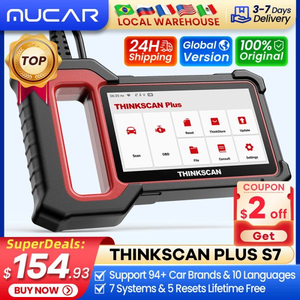 THINKCAR Thinkscan Plus S7 S6 S4 Obd2 Scanner Car Scanners Diagnostic Tools Automotivo OBD Scanner Auto Diagnosis Code Reader