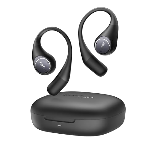 EarFun OpenJump Open Ear Headphones, Wireless Earbuds with Ergonomic Earhook, Hi-Res Sound, LDAC, 4 Mics ENC Call, 42H Playtime, Multipoint Connection