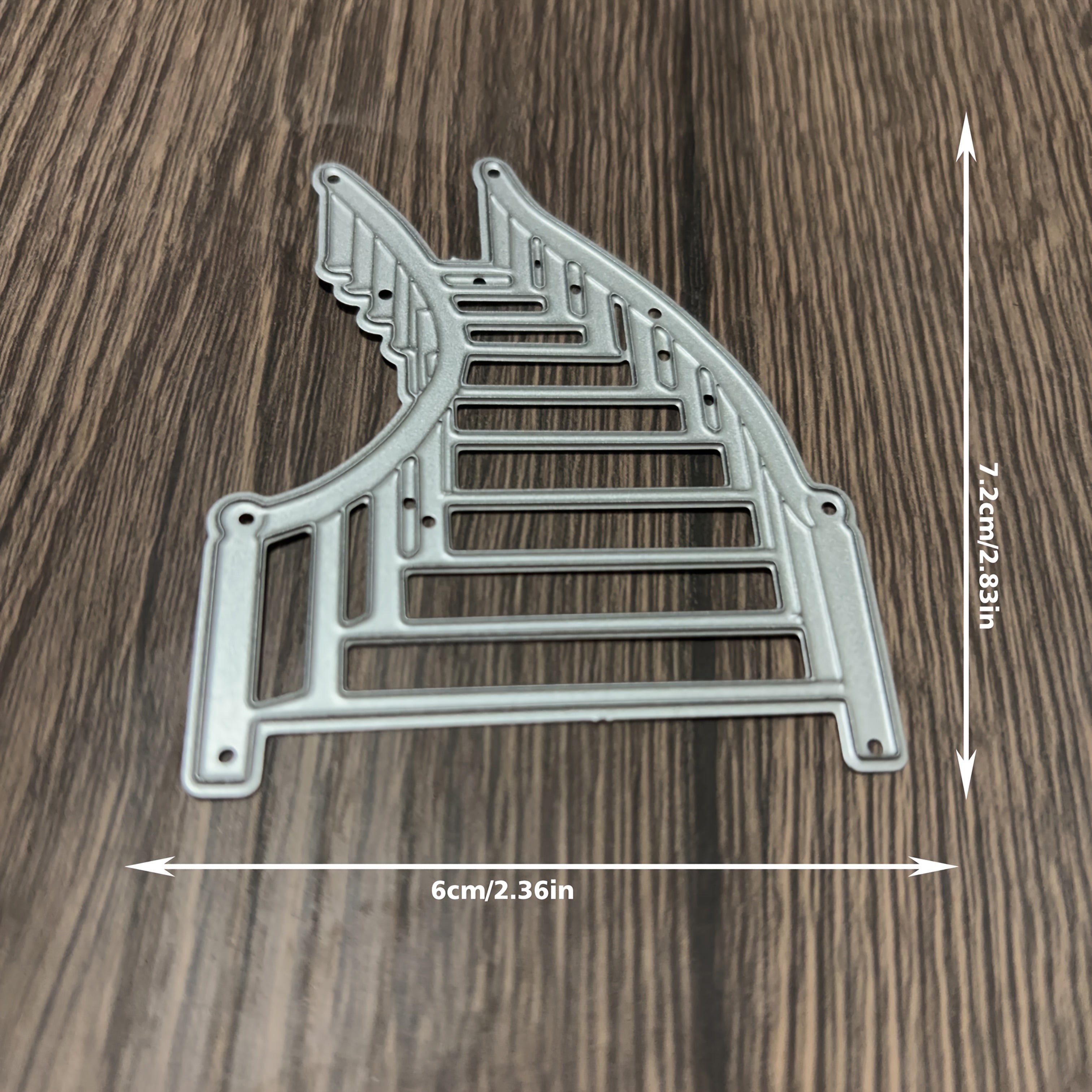 TEMU 1 Bent Staircase Metal Cutting Die Decorative Scrapbooking Paper Craft Knife Punch Template Die.