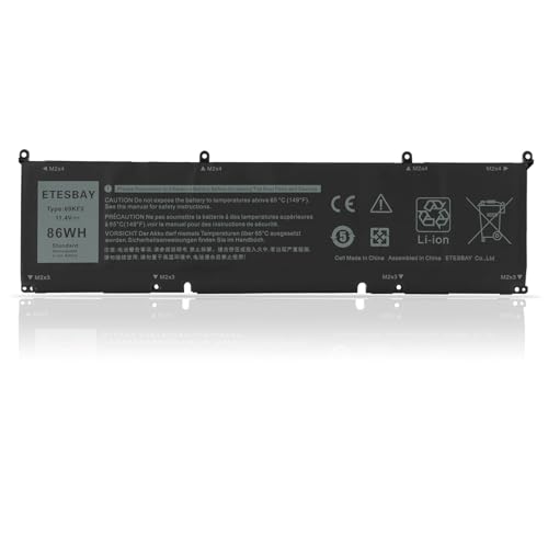 69KF2 Laptop Battery Replacement for Dell XPS 15 9500 Precision 5550 Alienware M15 R3 R4 M17 Series Notebook 70N2F 070N2F 8FCTC 08FCTC 11.4V 86Wh