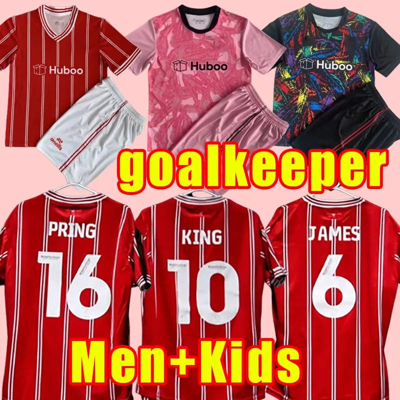 MARTIN WELLS soccer jerseys 2023 2024 Home Red Away The Robins WEIMANN Men kids kits full sets camisetas de futbol football shirts Uniforms away