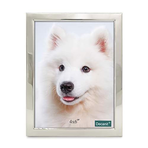 4x6 Picture Frames Silver Metal Photo Frames For Tabletop Display and Wall Decoration-Best Gifts For Family Silver 4x6