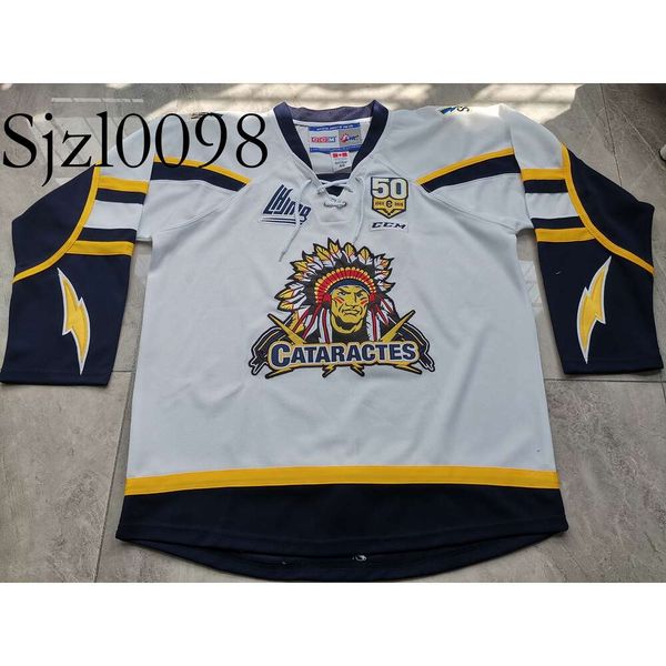 SJ98 Hockey jerseys Physical photos Shawinigan Cataractes WHITE BLANK Men Youth Women High School Size S-6XL or any name and number jersey