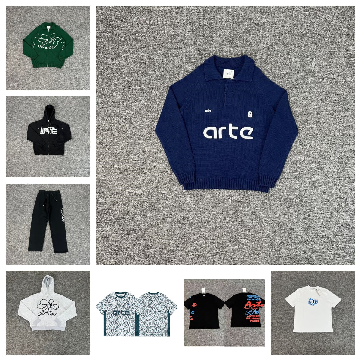 Men&#039;s designer hoodie Arte Knit sweater 1:1 High Quality designer shirt Lapel Pullovers Casual short sleeve shirt mens tracksuit coat Cotton pa