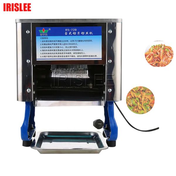 220V Electric Meat Slicer Machine Commercial Automatic Stainless Steel Electric Slicer Potato Slicing Machine