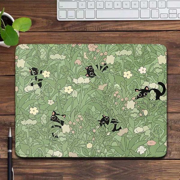 Green Desk Mat Nature Mouse Pad Cute Cats Small Mouse pad Gaming Accessories keyboard Mat Kawaii Mousepad Aesthetic Computer Pad Y240821