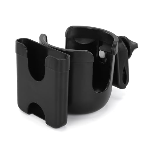 Multifunctional Cup Holder - Compatible with Strollers, Mobility Scooters, Wheelchairs - Phone Holder Included - 360° Rotatable Design - Fits 2-5cm T