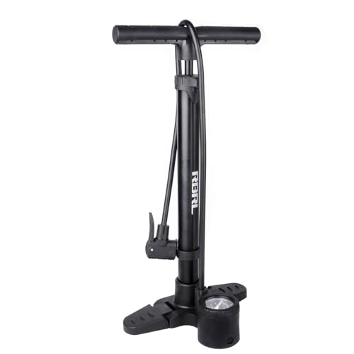 RBRL Bike Pump, Premium Air Pump for Bike Tires, Bicycle Manual Air Pump with Dual Presta and Schrader Valves, Suitable for Road Bikes, Cars, Mountain