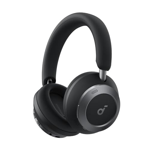 soundcore Space One Pro by Anker, Adaptive Active Noise Cancelling Headphones Driven by 6 Mics, Super Foldable Design, 60H Lossless Audio, Ultra-Fast