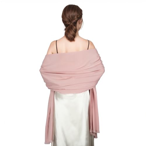 RUI VTRON Shawl Wraps for Women Pashmina Shawls and Wraps for Evening Dresses Large Soft Scarf Winter Scarf Wedding Shawl… Pink