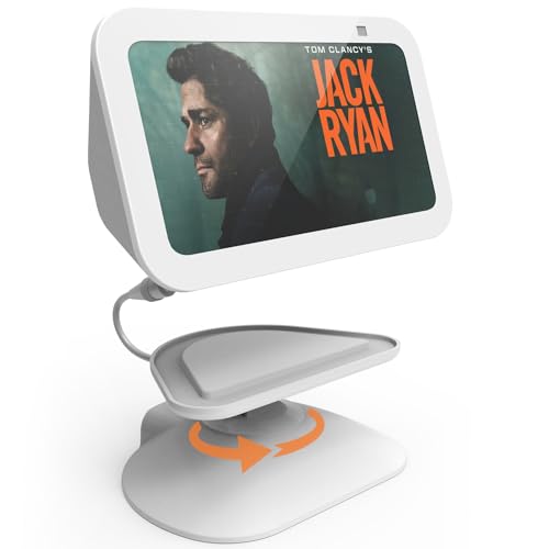 Charging Stand for Echo Show 5 (3rd Gen) - Adjustable Stand with 2 USB Charging Port (USB-C & USB) for Charge Cellphone or Earbuds, Tilt and Swivel Ma