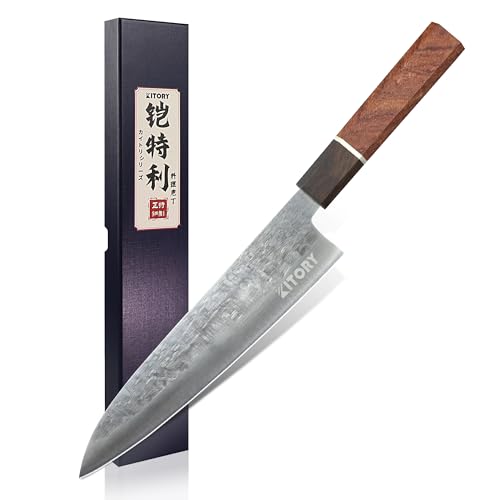 Kitory Chef Knife - Sharp Kitchen Knife 8'' Gyutou Chef's Knives 9CR18MOV Steel Knife, Unique Gifts for Your Lovers, Kitchen Gadgets with Premium Gift