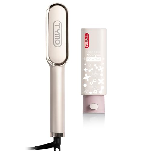 TYMO Natural Formula Clarifying Shampoo Powder + TYMO Hair Straightener Brush