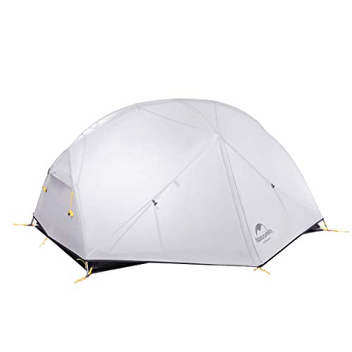 Naturehike Mongar 2 Person 3 Season Camping Tent Ultralight Backpacking Tent for Hiking Cycling Gray-20D Nylon