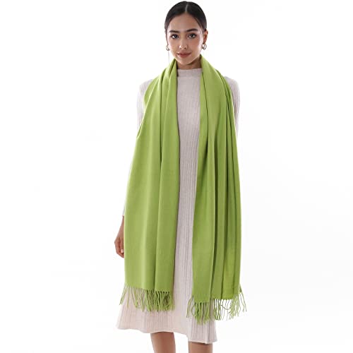 RIIQIICHY Scarfs for Women Winter Scarf Pashmina Shawls Wraps for Evening Dresses Large Soft Warm Scarves Green Scarf