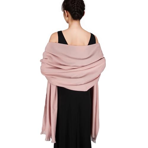 SWAT PANY Pashmina shawls and wraps for Evening Dresses Scarf for Women Winter Shawl Wraps for Women Weedings Pink