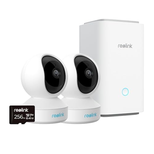 REOLINK E1 2K Indoor Camera, Plug-in 2.4G WiFi Security Camera Wireless for Baby-Pet Monitor Bundle Home Hub Security Systems